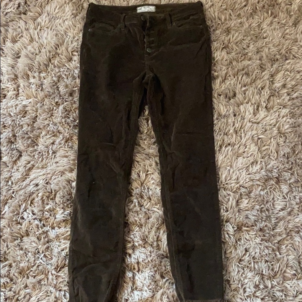 Free people corduroy green pants